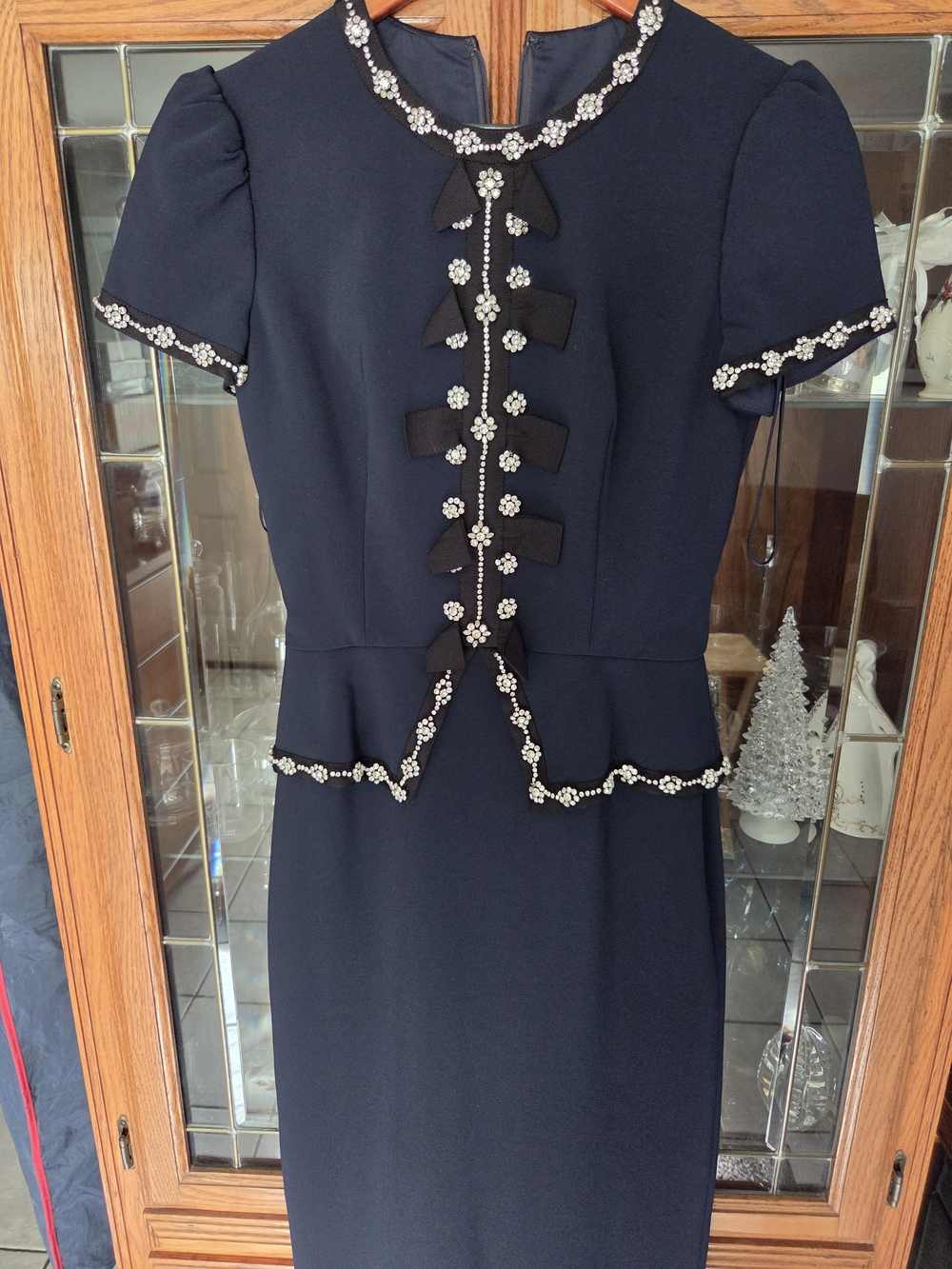 Jenny Packham Navy Embellished Dress